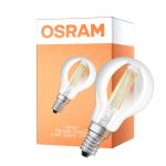 Osram Classic LED E14 Ball Filament Clear 5.9W 806lm - 827 Extra Warm White | Dimmable - Replaces 60W