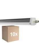 Multipack 10x Ledvance Waterproof Batten Damp Proof FLEX Throughwiring 42W 6800lm - 830 Warm White| IP66 - Replaces 2x58W