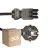 Multipack 50x Noxion GST - Compatible Supply Cable Black - Female + Schuko Europlug - 3m - 3 pole 0.75mm2
