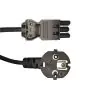 Noxion GST-Compatible Supply Cable - Female + Schuko Europlug - Black 1.5m - 3 pole 0.75mm2