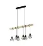 Eglo Pendant Townshend 5 Steel Wood Black | IP20 - Suitable for 6x E27 